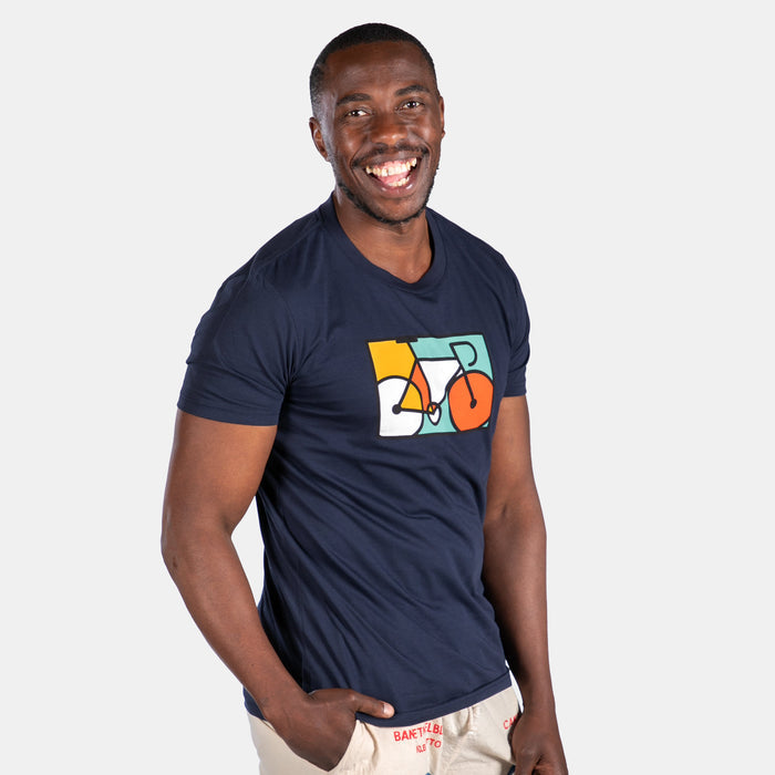 Men's Art Bike T-Shirt - Navy