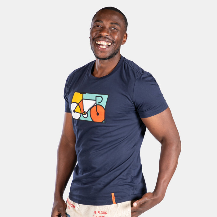 Men's Art Bike T-Shirt - Navy