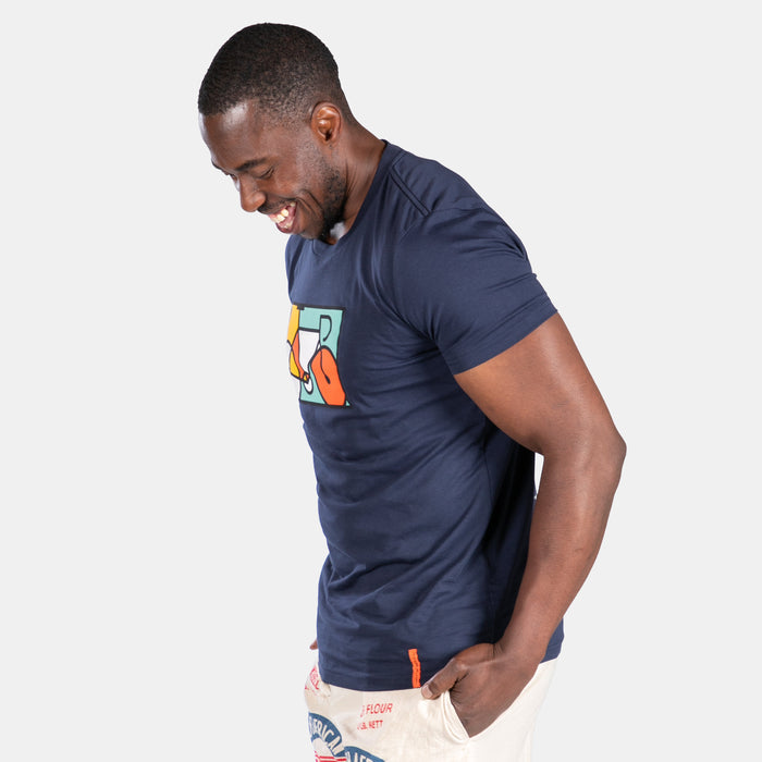 Men's Art Bike T-Shirt - Navy