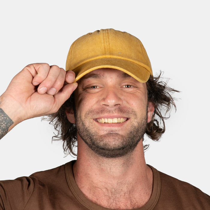 Men's Baseball Dad Cap - Mustard