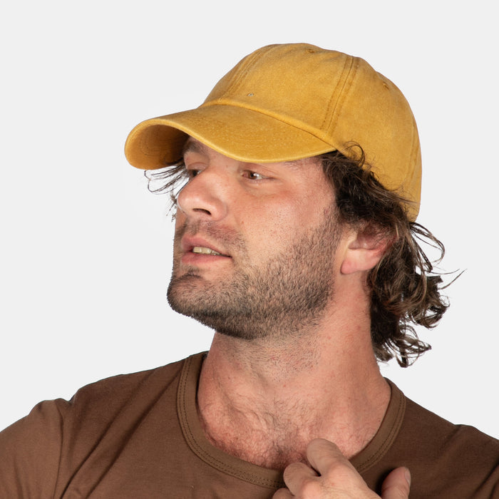 Men's Baseball Dad Cap - Mustard