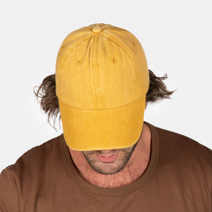 Men's Baseball Dad Cap - Mustard