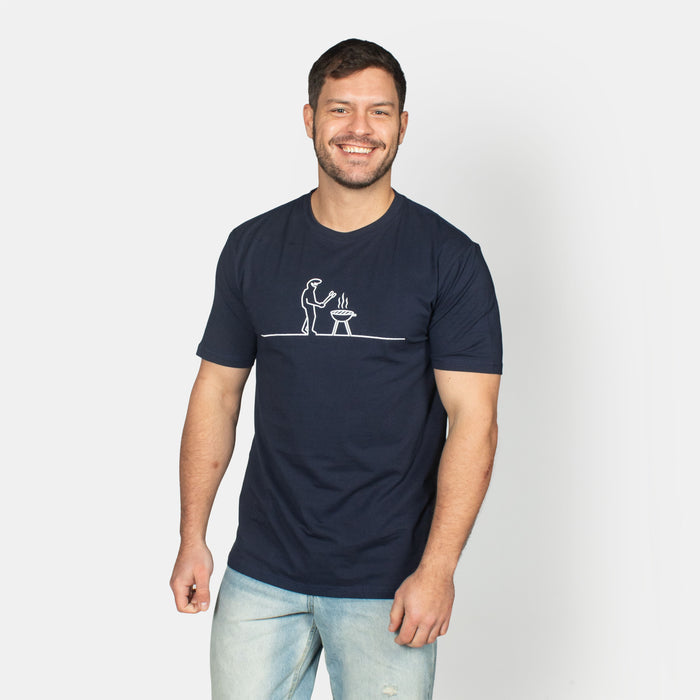 Men's Braai Line Man T-Shirt - Navy