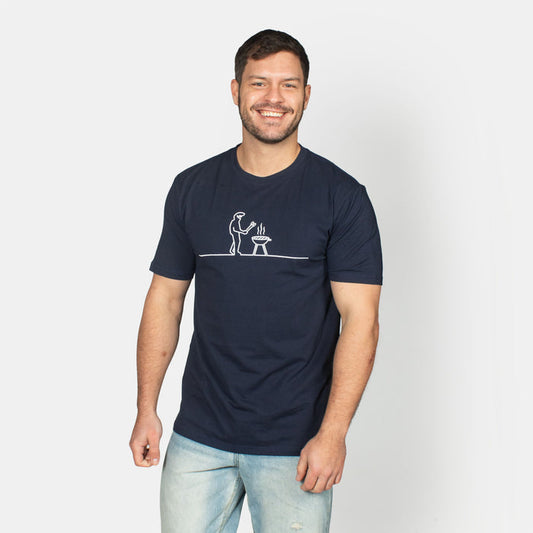 Men's Braai Line Man T-Shirt - Navy