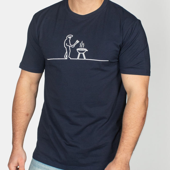 Men's Braai Line Man T-Shirt - Navy