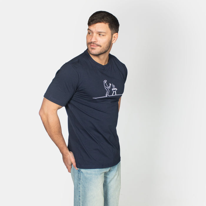 Men's Braai Line Man T-Shirt - Navy