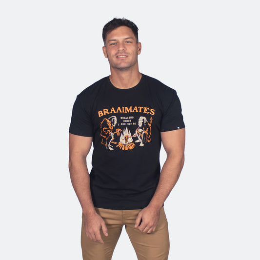 Men's Braaimates T-Shirt - Black