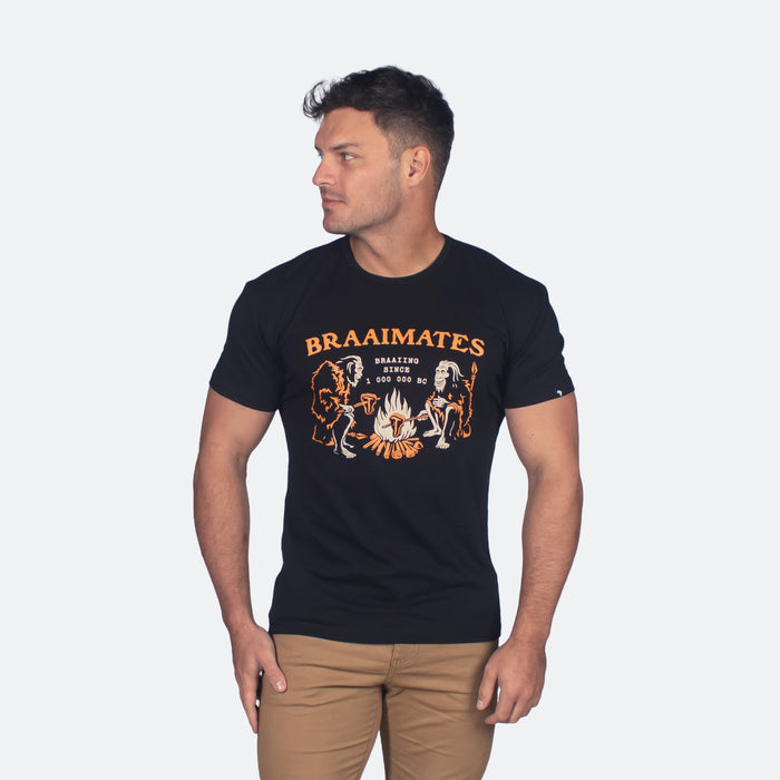 Men's Braaimates T-Shirt - Black