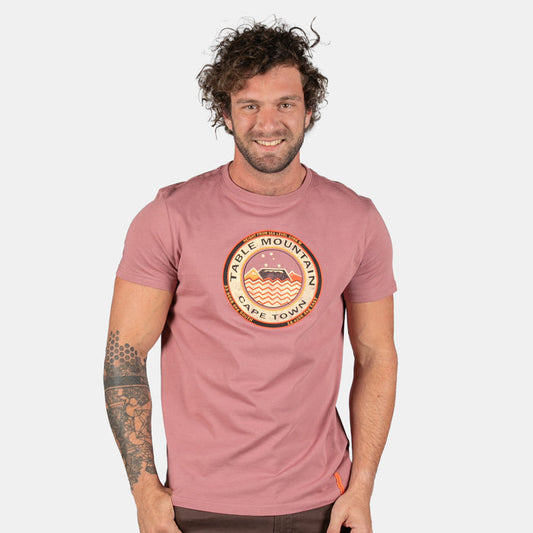 Men's  Cape Town Coordinates Short-Sleeve T-Shirt - Pink