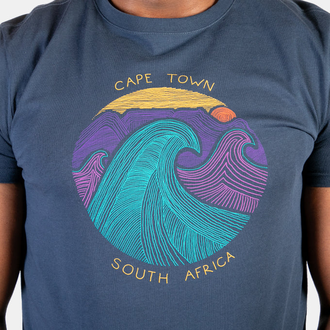 Men's Cape Town Line T-Shirt - Navy