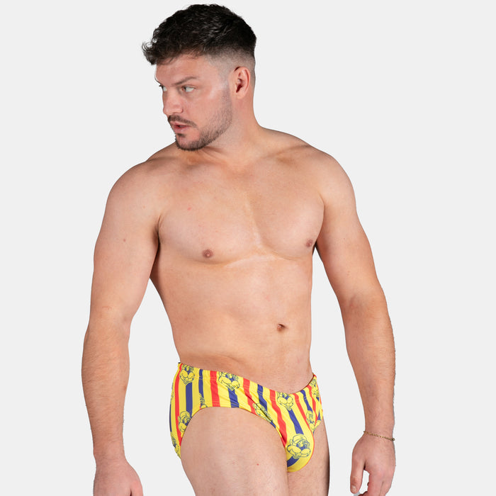 Men's Chappies Swim Briefs - Yellow