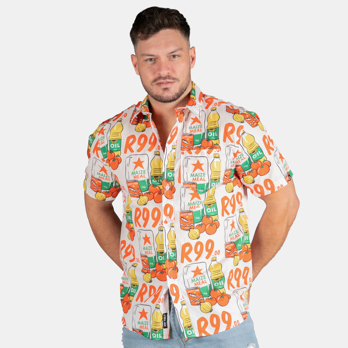 Men's Collared Special Shirt - Cream