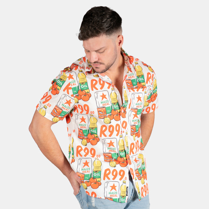 Men's Collared Special Shirt - Cream