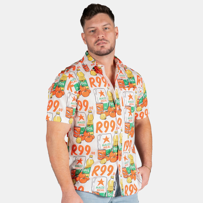 Men's Collared Special Shirt - Cream