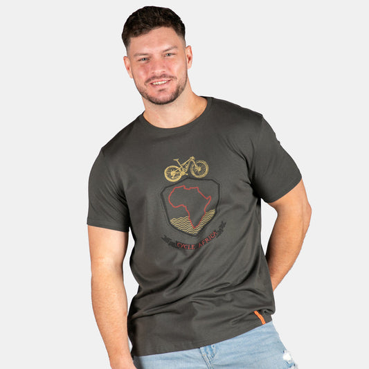 Men's Cycle Africa T-Shirt - Charcoal