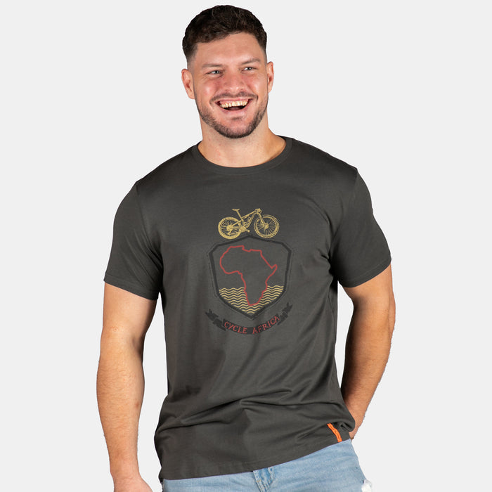 Men's Cycle Africa T-Shirt - Charcoal