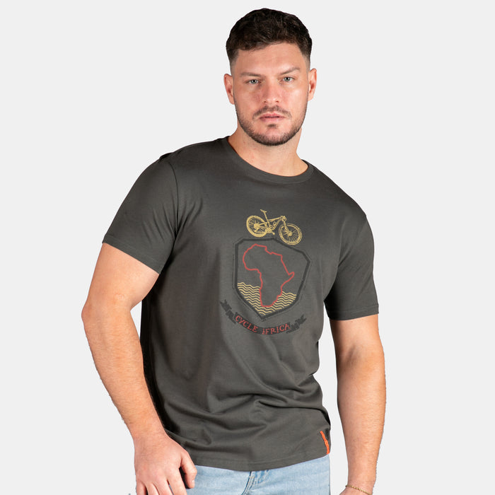 Men's Cycle Africa T-Shirt - Charcoal