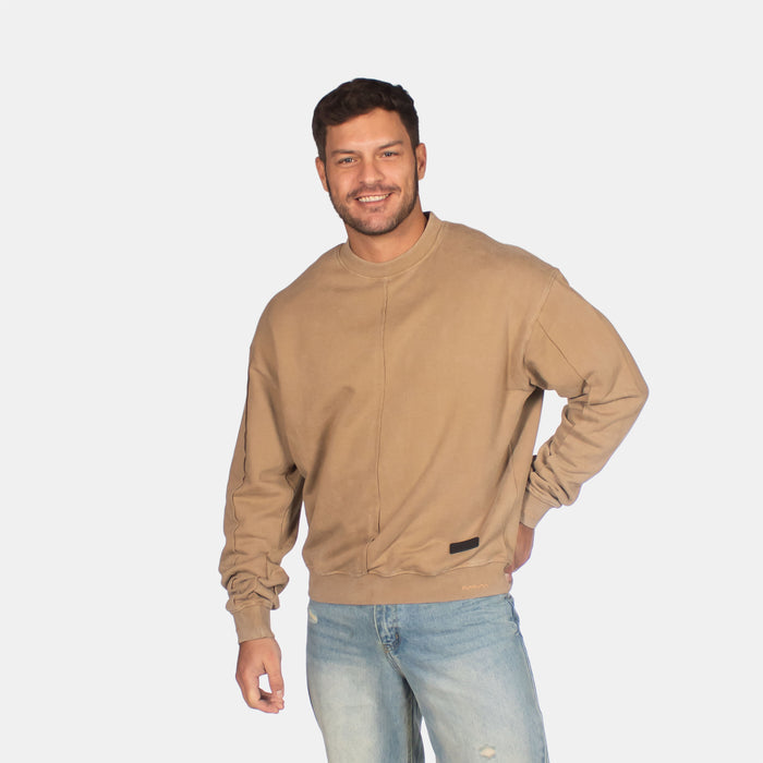 Men's Divided Sweater - Stone