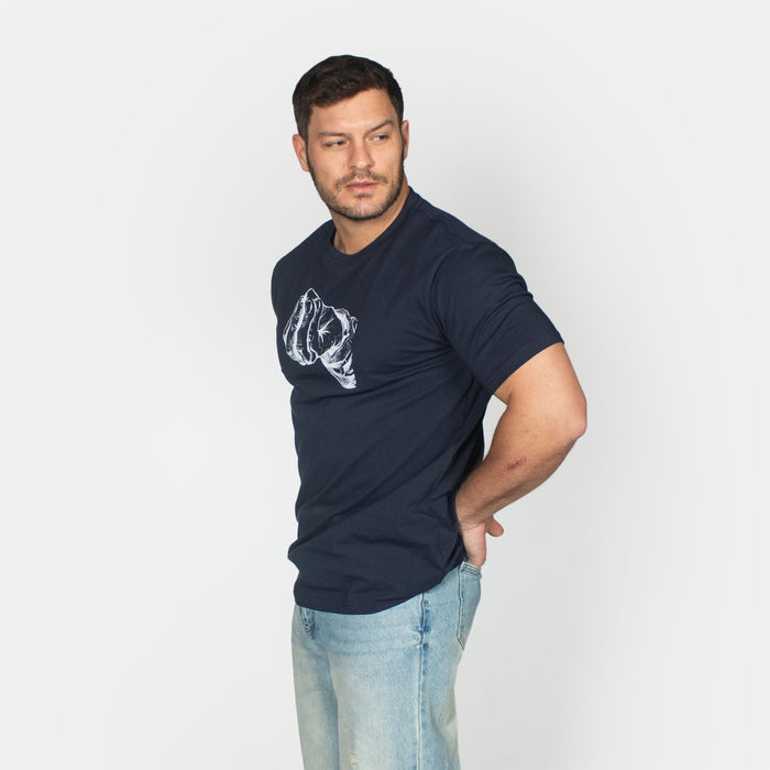 Men's Hand T-Shirt - Navy