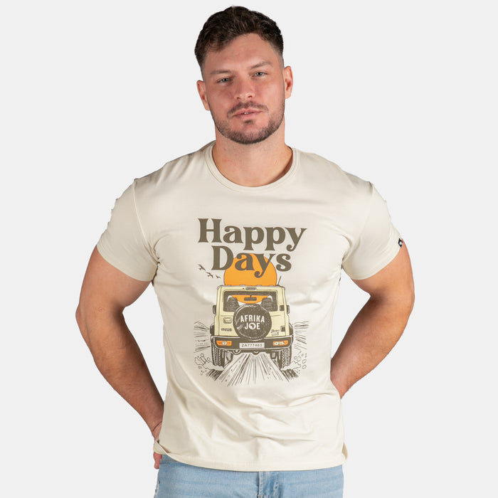 Men's Happy Days T-Shirt - Stone