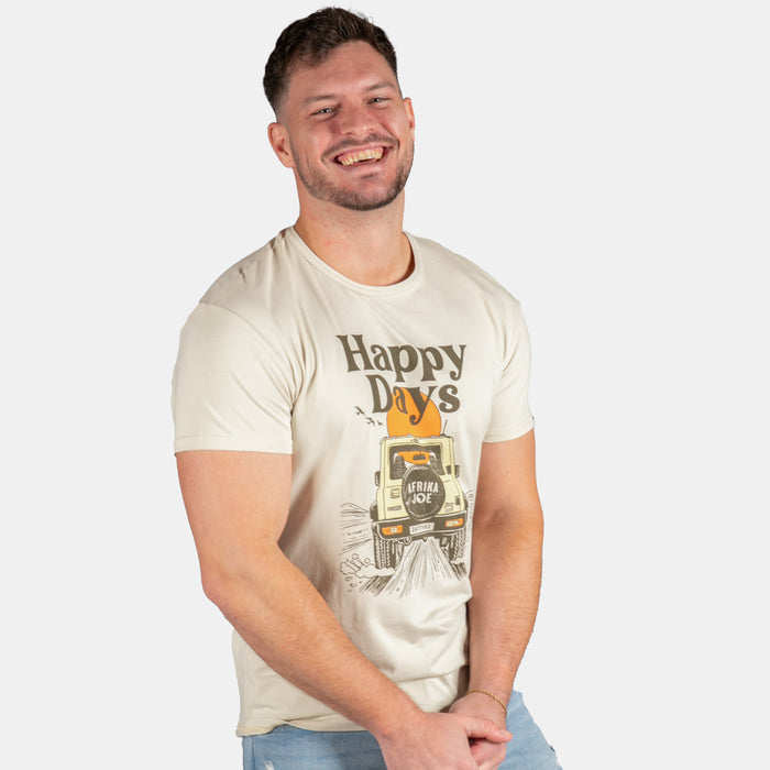 Men's Happy Days T-Shirt - Stone