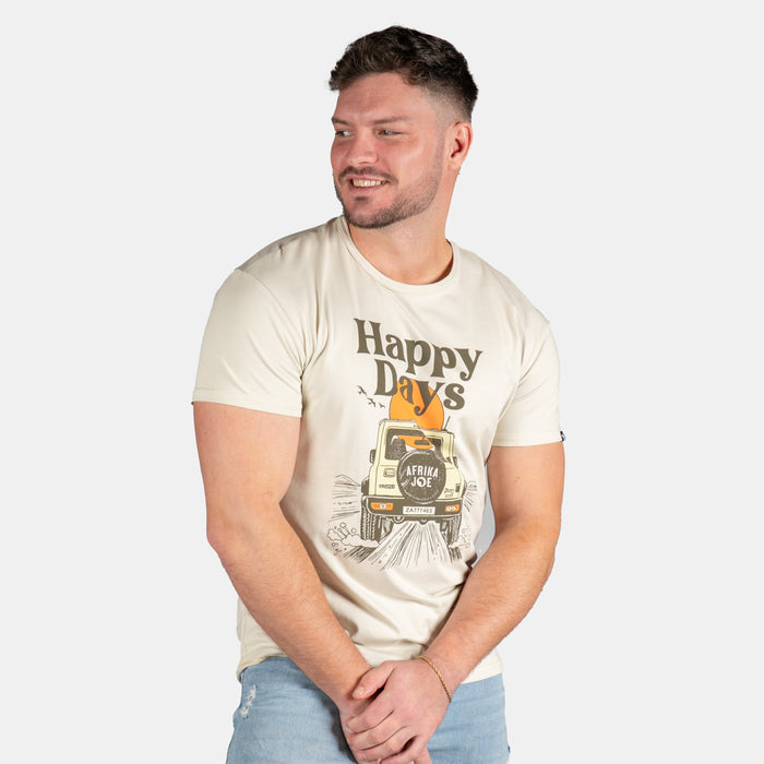 Men's Happy Days T-Shirt - Stone