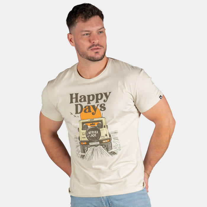 Men's Happy Days T-Shirt - Stone