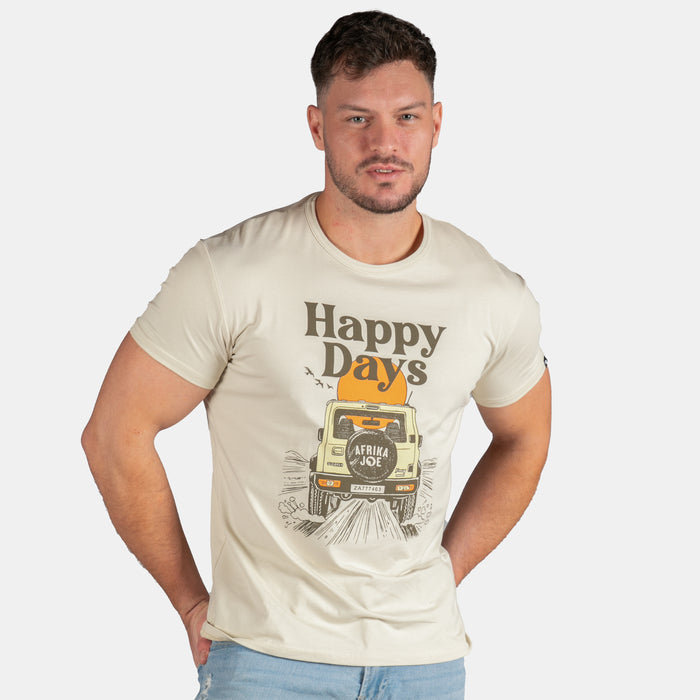 Men's Happy Days T-Shirt - Stone
