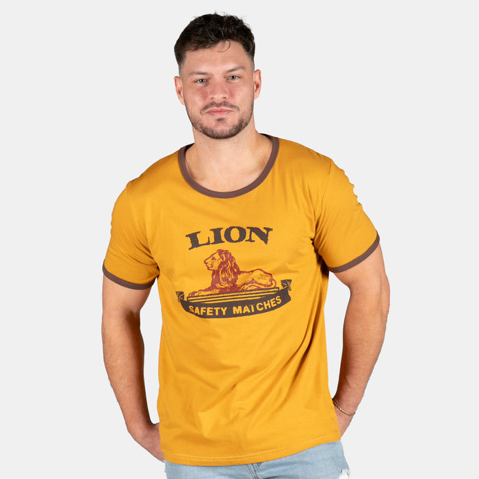 Men's Heritage Lion Matches T-Shirt - Mustard