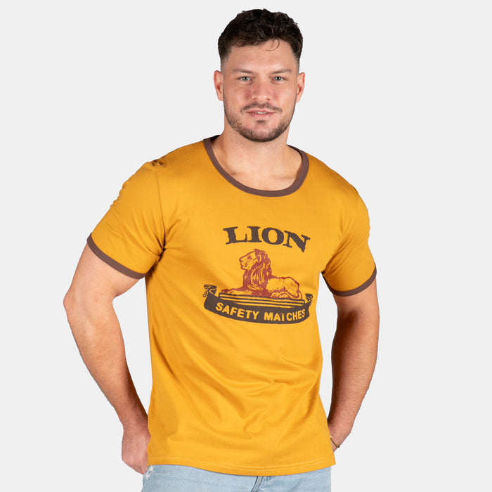 Men's Heritage Lion Matches T-Shirt - Mustard