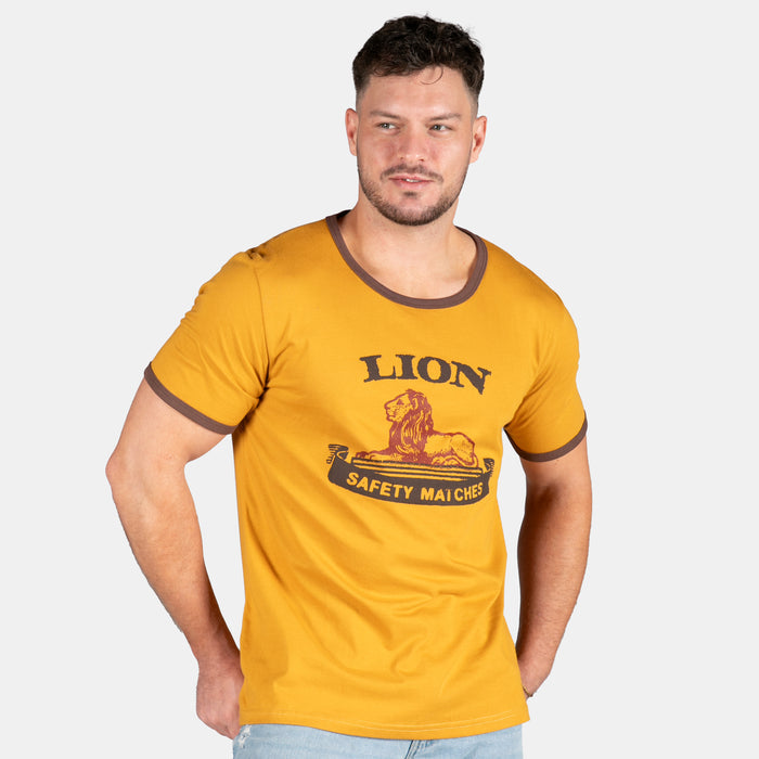 Men's Heritage Lion Matches T-Shirt - Mustard