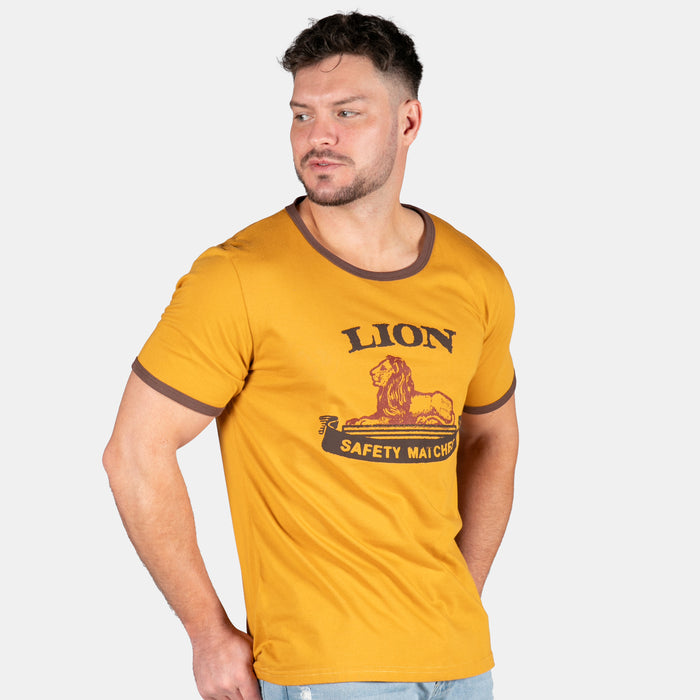 Men's Heritage Lion Matches T-Shirt - Mustard