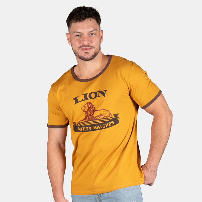 Men's Heritage Lion Matches T-Shirt - Mustard