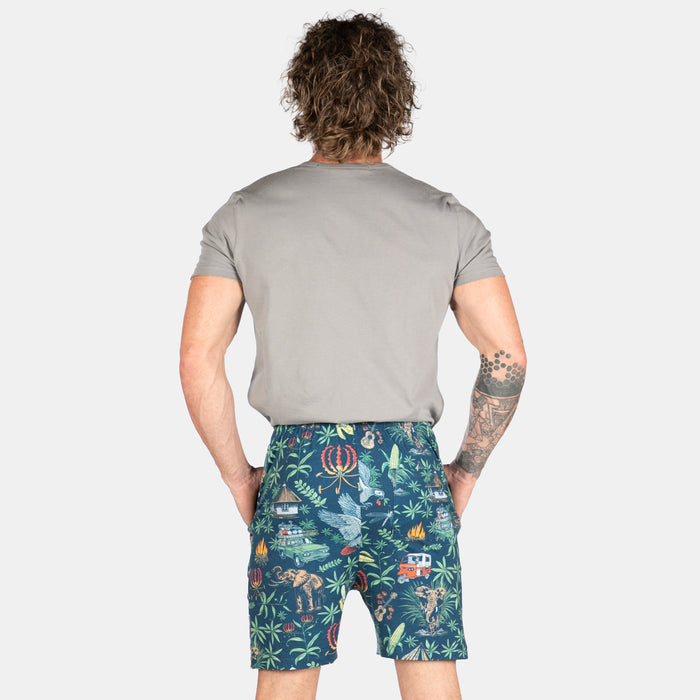 Men's Jungle Night Shorts - Navy