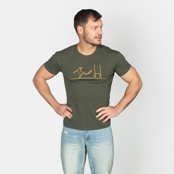 Men's Kicking Line Man T-Shirt - Olive