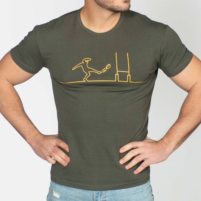 Men's Kicking Line Man T-Shirt - Olive