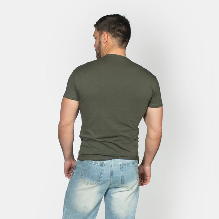 Men's Kicking Line Man T-Shirt - Olive