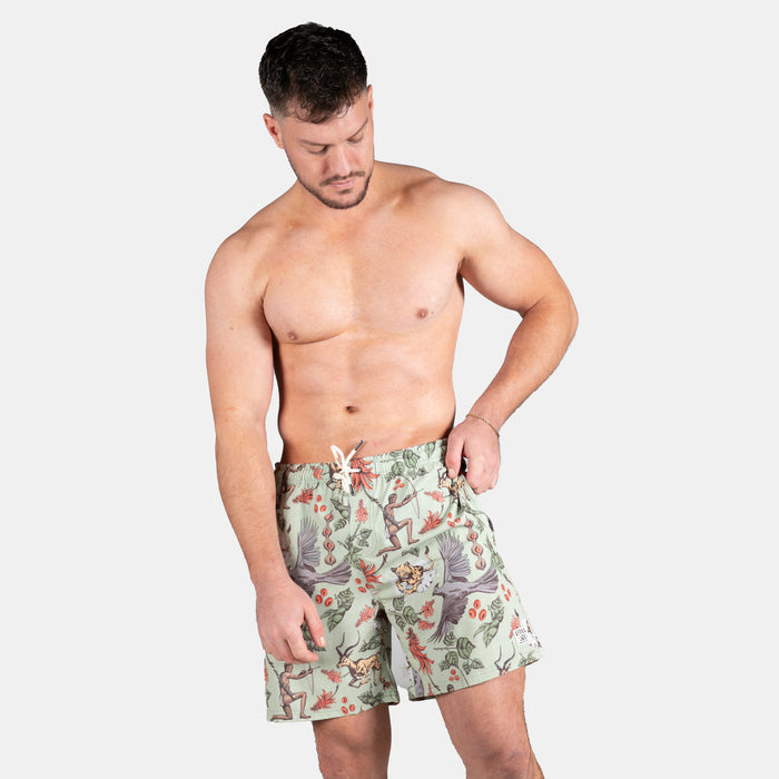 Men's Lucky Hunt Swim Short - Olive