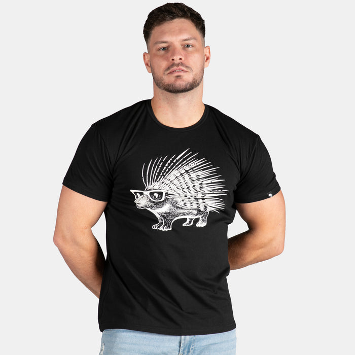 Men's Porcupunk Slim Fit T-Shirt - Black