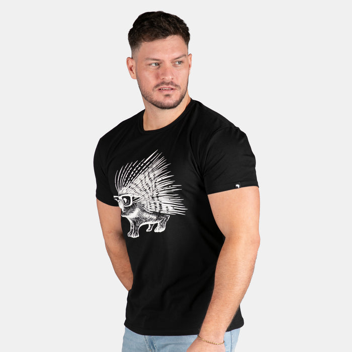 Men's Porcupunk Slim Fit T-Shirt - Black