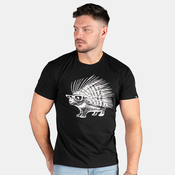 Men's Porcupunk Slim Fit T-Shirt - Black