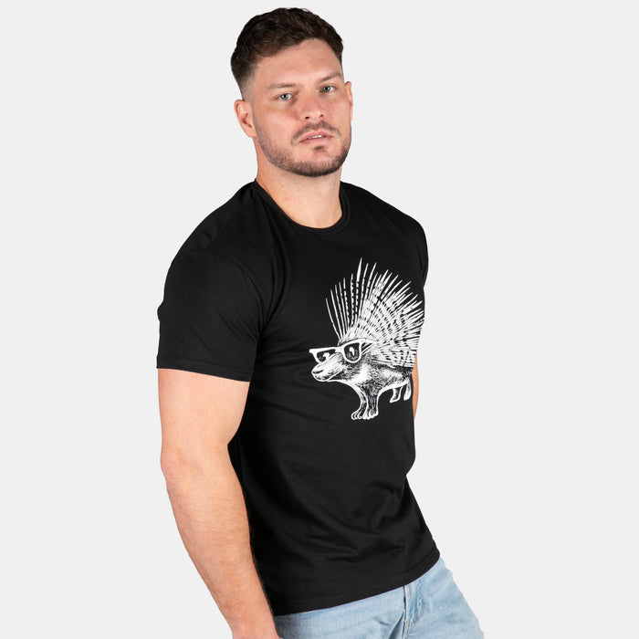Men's Porcupunk Slim Fit T-Shirt - Black