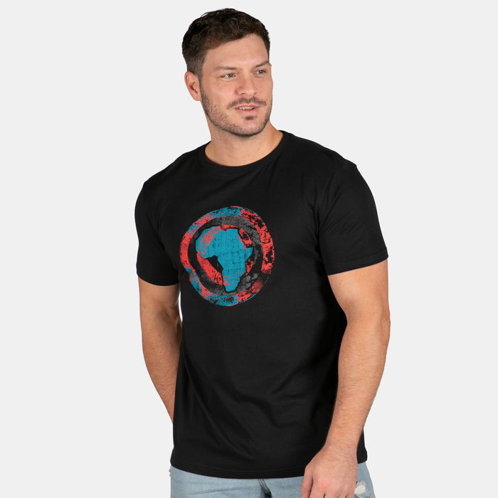 Men's Reversed Africa Shield T-Shirt - Black