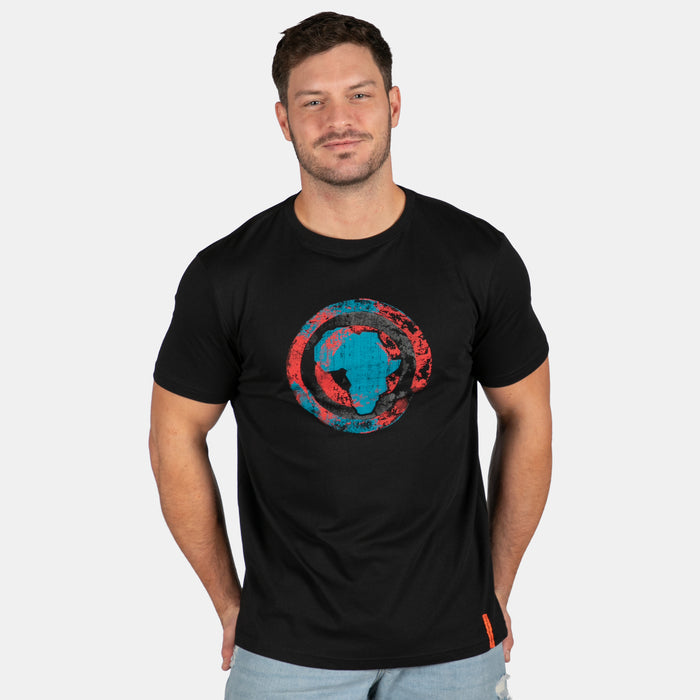 Men's Reversed Africa Shield T-Shirt - Black