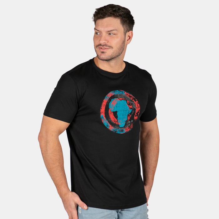 Men's Reversed Africa Shield T-Shirt - Black