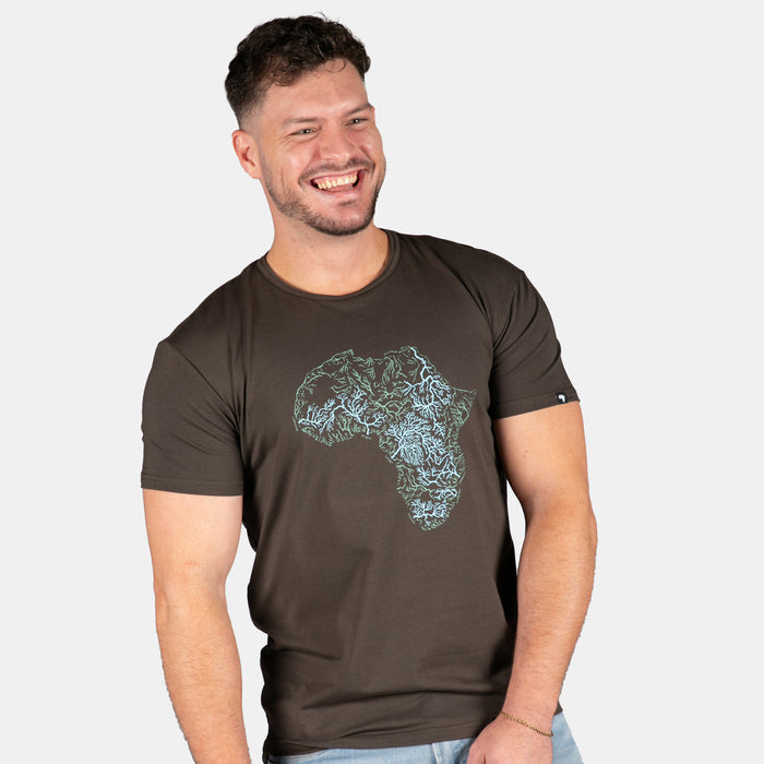 Men's Rivers Of Africa T-Shirt - Chocolate