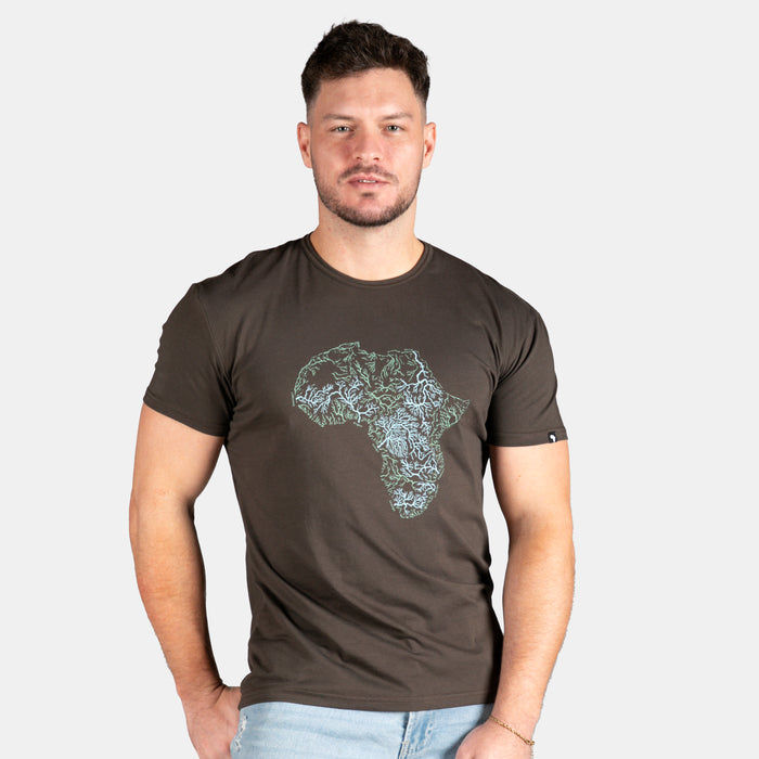 Men's Rivers Of Africa T-Shirt - Chocolate