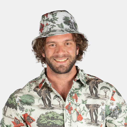 Men's Sausage Tree  Bucket Hat - Stone