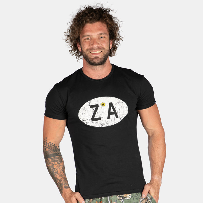 Men's Short Sleeve ZA T-Shirt - Black