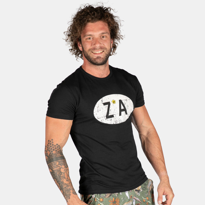 Men's Short Sleeve ZA T-Shirt - Black